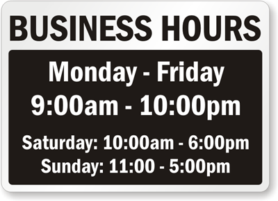 Business Hours Template Microsoft Word from www.mydoorsign.com