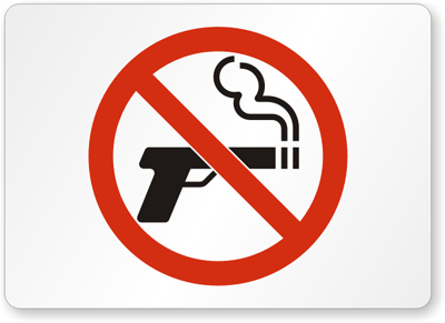 Funny No Smoking Sign: No Smoking, (Smoking Gun)