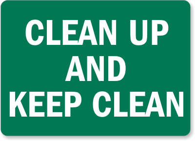 Kitchen Signs on Keep This Place Clean Kitchen Wall Plague  Kitchen Signs And