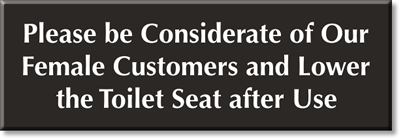 Toilet Seat Signs