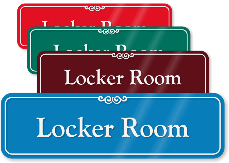 Locker Room Signs - Men and Women Locker Room Signs