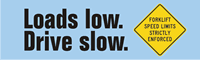 Forklift Speed Limits Strictly Enforced Banner