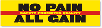 No Pain / All Gain Sticker