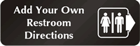 Directional Right Arrow Restroom Symbol Sign
