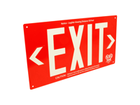 1 Sided, Red Background. Glowing Letters