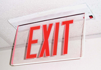 New York-Approved Recessed Edge-Lit LED Exit Sign