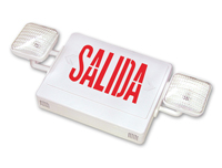 Double-Sided SALIDA Combo Exit Sign, Battery Backup
