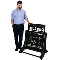 Chalkboard Style Rolling Swinger in Black