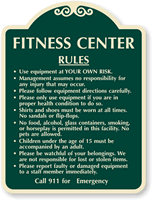 Custom Fitness Center Rules SignatureSign™