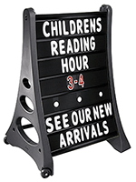 Quick-Load A-Frame Sidewalk Sign - Black