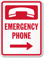 Emergency Phone Sign