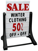 Swinger® Sidewalk Sign - White Delux