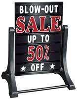 Swinger® Sidewalk Sign - White Delux