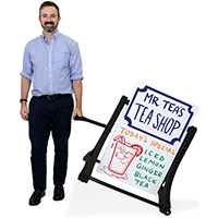 Write On/Wash Off Rolling Swinger 2-Sided Sign