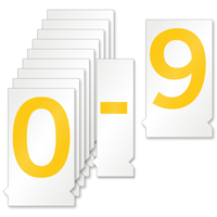 Reflective Die-Cut Self-Aligning 0-9 Numbers Label Kit