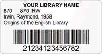 Library Barcode Labels - 1 in. x 1.9 in.