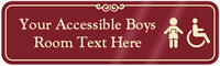Accessible Boys Room Symbol Sign
