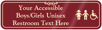 Accessible Boys/Girls Unisex Restroom Symbol Sign