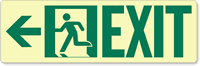 GlowSmart™ Directional Exit Signs, Arrow Left