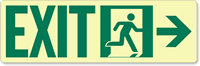GlowSmart™ Directional Exit Signs, Arrow Right