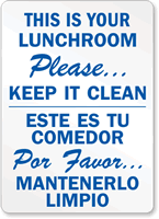 This Is Your Lunchroom Sign Bilingual