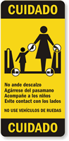 No Ande Descalzo Agárrese del Pasamano Sign