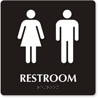 Restroom Men Women Sign