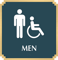 Men, with Men/ISA Handicapped Graphic Braille Sign