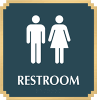 Restroom, with Male/Female Graphic and Braille