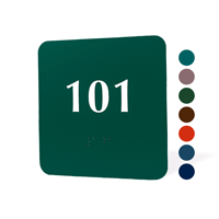 4 in. x 4 in. Braille Room Number Sign