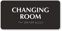 Changing Room Tactile Touch Braille Sign