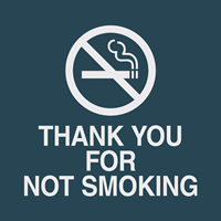 Thank You for Not Smoking Graphic Sign