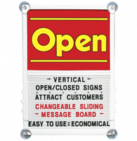 Custom Open/Closed Message Board - Vertical