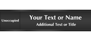 Custom Slider Sign - Unoccupied/Occupied