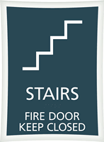 Stairs Fire Door Keep Closed Sign