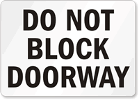 Block Doorway Sign