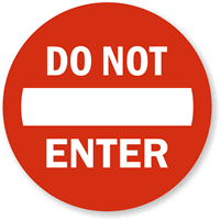 Do Not Enter Symbol