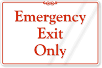 Emergency Exit Sign
