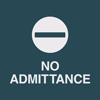 No Admittance, with Graphic