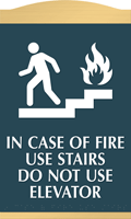 In Fire Do Not Use Elevator Sign