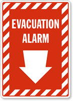 Evacuation Alarm Sign