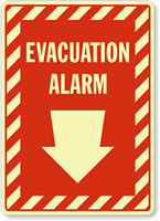 Evacuation Alarm Sign