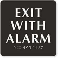 Exit with Alarm Sign