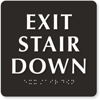 Exit Stair Down Sign