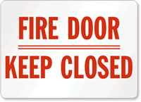 Fire Door Keep Closed Sign