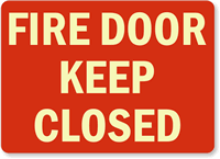 Fire Door Keep Closed Sign