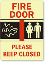 Fire Door Please Keep Closed (graphic) Sign