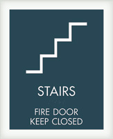 Stairs Fire Door Keep Closed w/Stair Symbol