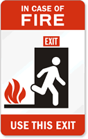 Fire Elevators Out of Service (tri-flame) Sign