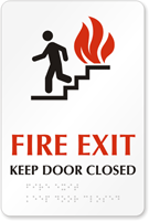 Fire Exit Keep Door Closed Sign